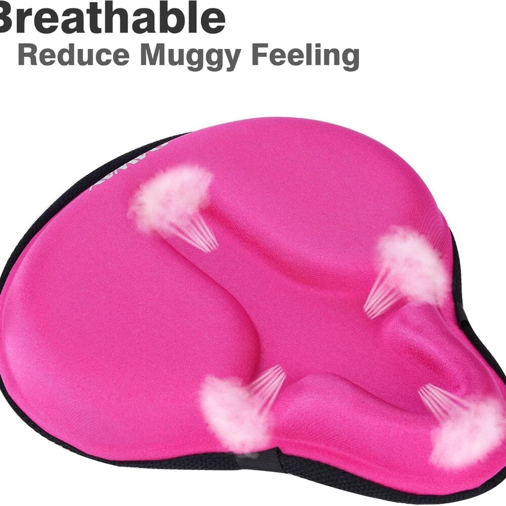 DAWAY Comfortable Bike Seat Cover Silicone Gel & Memory Foam Padded Bike Seat XL - Picture 4 of 7